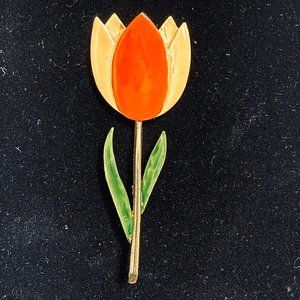ART Enamel Tulip Brooch